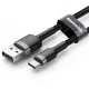 Кабель Baseus USB (f) - Type-C (f) CATKLF-EG1 1.0m 2.4A Black ткань