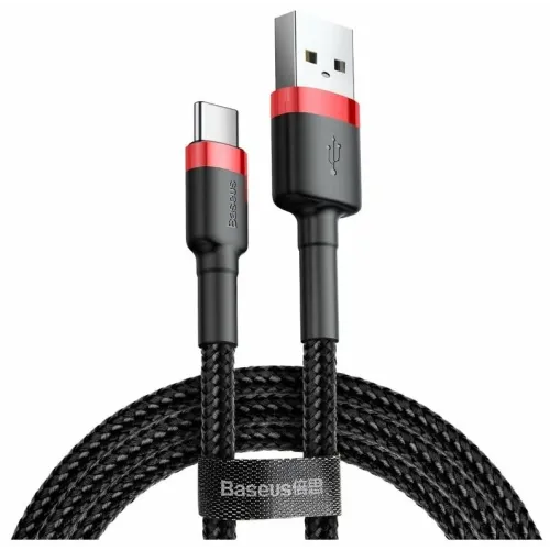 Кабель Baseus USB (f) - Type-C (f) CATKLF-EG1 1.0m 2.4A Black ткань