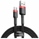 Кабель Baseus USB (f) - Type-C (f) CATKLF-EG1 1.0m 2.4A Black ткань