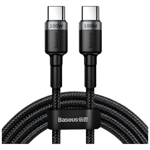 Кабель Baseus Cafule Type-C - Type-C PD2.0 CATKLF-SCG1 20V 5A 100W 1m Black