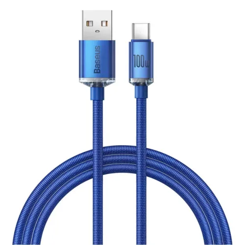 Кабель Baseus USB -Type-C CAJY0003 1.2m 2.4A blue ткань