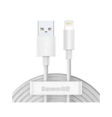 Кабель Baseus Type-C - lighting CATLZJ-02 1.5m 2.4A White силикон