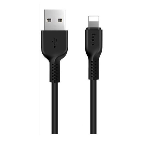 Кабель HOCO X13 USB (f) - lighting (f) 2.0m 2.1A черный силикон